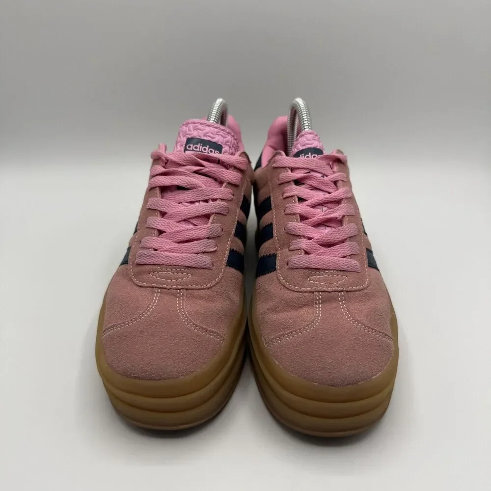 Adidas Originals Gazelle Bold Pink Suede Platform Sneakers Women Size 7.5
